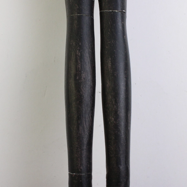 African Tribal Art Resin Figure Child With Colonizer's Helmet Congo