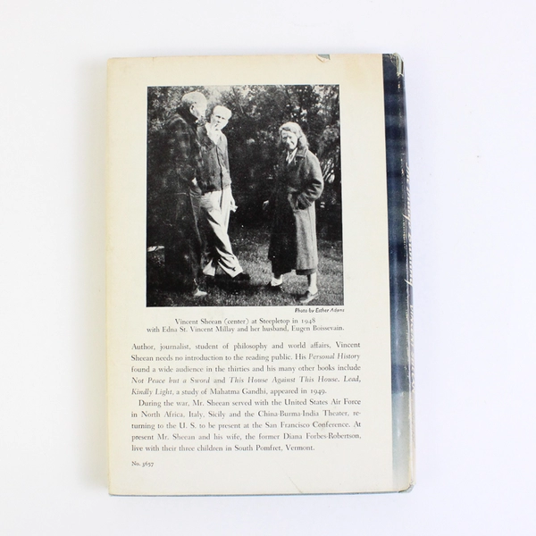 The Indigo Bunting A Memoir of Edna St Vincent Millay Vincent Sheean 1951 HC DJ