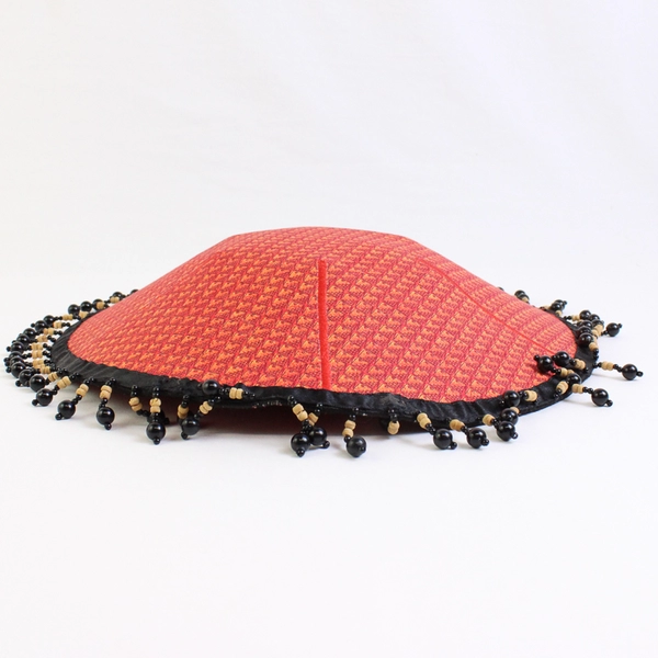 Aboriginal Tribal-Style Bird Design Decorative Fabric Basket 13"