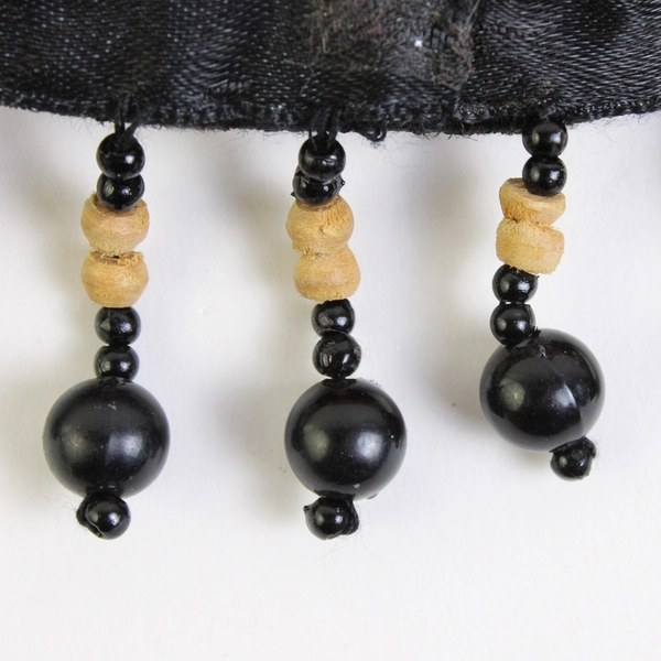 Aboriginal Tribal-Style Bird Design Decorative Fabric Basket 13"