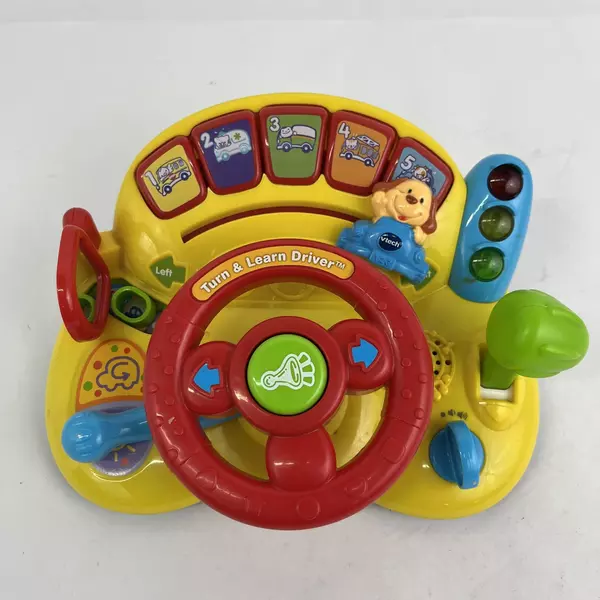 VTech Turn and Learn Driver Steering Wheel Toy Tested And Works