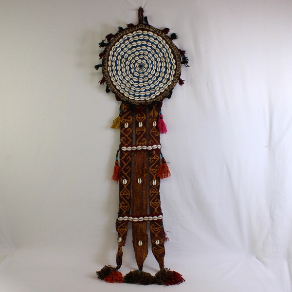 Handmade Woven Beaded Cowrie Shell Middle Eastern Camel Saddle Decoration FLAWED