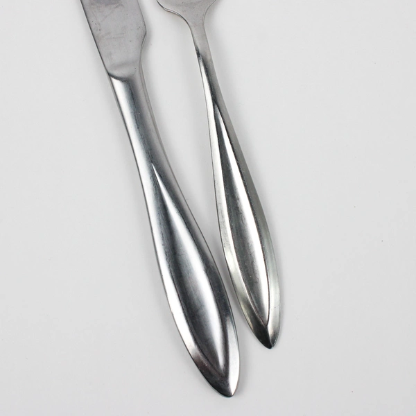 Lot Of 3 Martha Stewart Long Leaf (Stainless) Flatware 1 Dinner Knife & 2 Forks