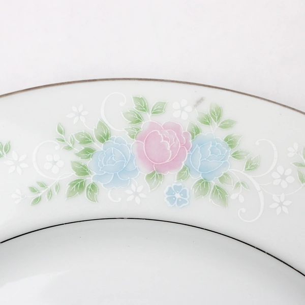 Lot Of 3 Prestige (China) China Garden Patterned Dinner Plates 10.5" Diameter