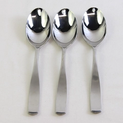 Lot Of 3 Mikasa Satin Loft Soup Spoons 7.5"