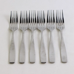 Set Of 6 Mikasa Satin Loft Stainless Steel Dinner Forks 8.25 inches