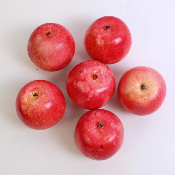 Lot Of 12 Small Artificial Plastic Red Apples