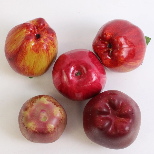 Lot Of 12 Small Artificial Plastic Red Apples