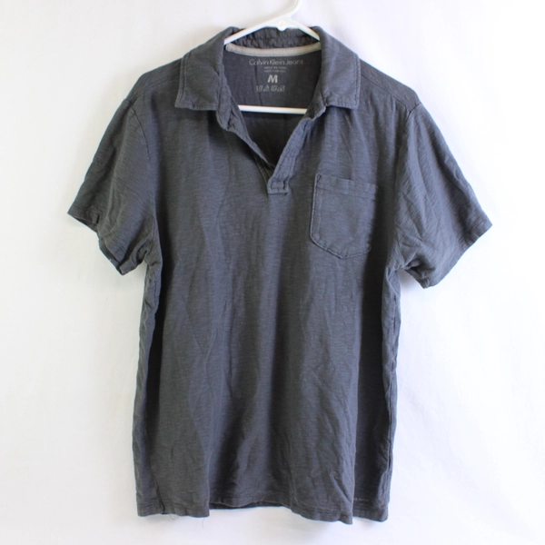Calvin Klein Jeans Medium Gray Polo Men's Size Medium
