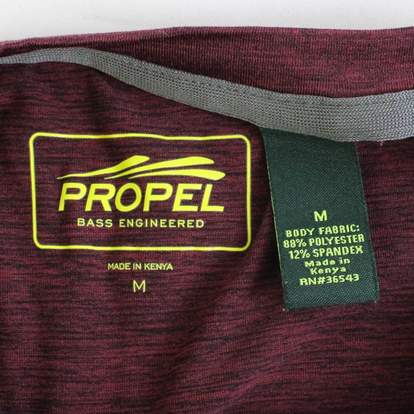 Propel Maroon Red Long-Sleeved Activewear Top Men's Size Medium