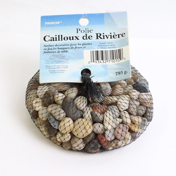 Panacea Polished River Pebbles For Potted Plants or Fountains 28oz