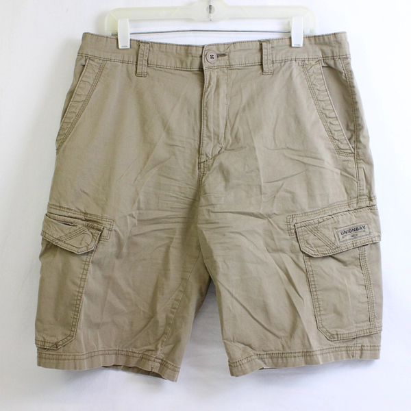 Unionbay Beige Cotton Blend Cargo Shorts Men's Size 34