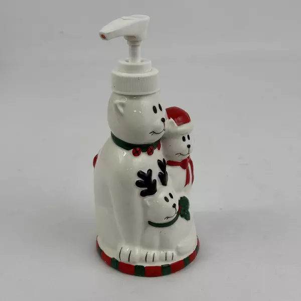 Ceramic Cat Christmas Themed Ceramic Lotion Bottle