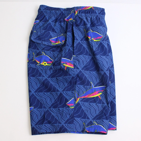 Wonder Nation Blue Shark Print Swim Shorts Boys' Size Large 10-12