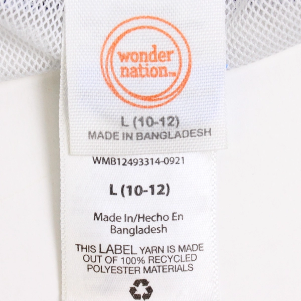 Wonder Nation Blue Shark Print Swim Shorts Boys' Size Large 10-12