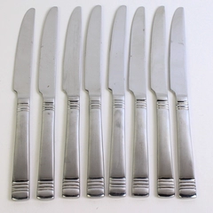 Set of 8 Reed & Barton Longwood Stainless Dinner Knives 9.5"