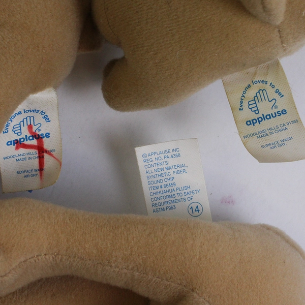 Lot Of 3 Applause "Yo Quiero Taco Bell" Gidget Chihuahua Dog Plushy Toys