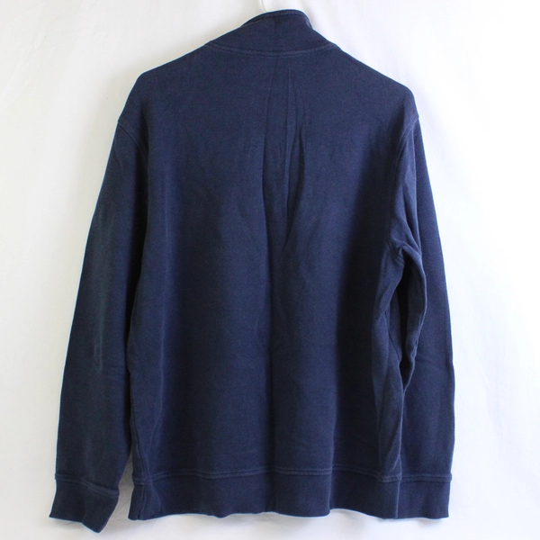 Van Heusen Navy Blue 1/4-Zip Mock Neck Sweatshirt Men's Size Large