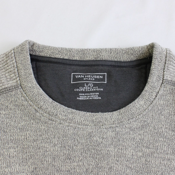 Van Heusen Flex Light Gray Classic Fit Sweater Men's Size Large