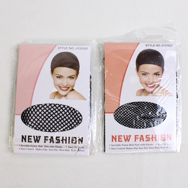 Lot of 4 New Sealed Women's Black Mesh Wig Caps