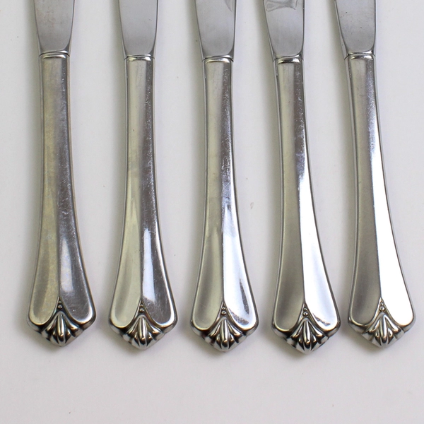 Lot of 5 Oneida Silver Westgate-Royal Crest (Stainless) Flatware Hollow Knife