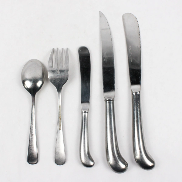 Lot Of 5 Vollrath VOL1/Queen Anne Flatware 3 Knives 1 Sugar Spoon 1 Salad Fork
