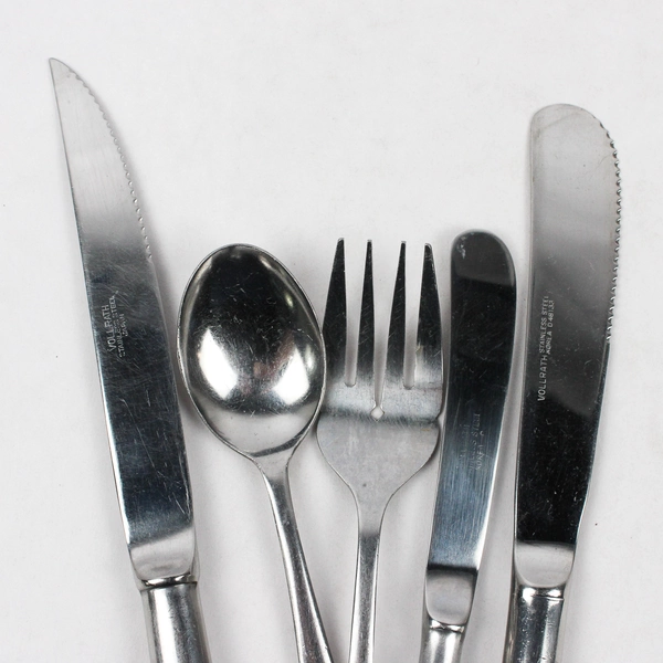 Lot Of 5 Vollrath VOL1/Queen Anne Flatware 3 Knives 1 Sugar Spoon 1 Salad Fork