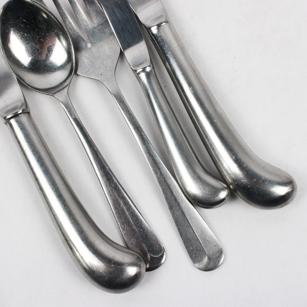 Lot Of 5 Vollrath VOL1/Queen Anne Flatware 3 Knives 1 Sugar Spoon 1 Salad Fork