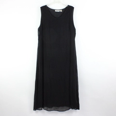 Paradise Plus Sheer Black Sleeveless Shift Dress Women's Size 1X
