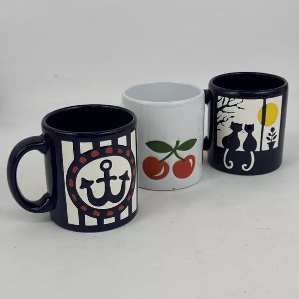 Lot of 3 Mismatched Waechtersbach Ceramic Coffee Mugs