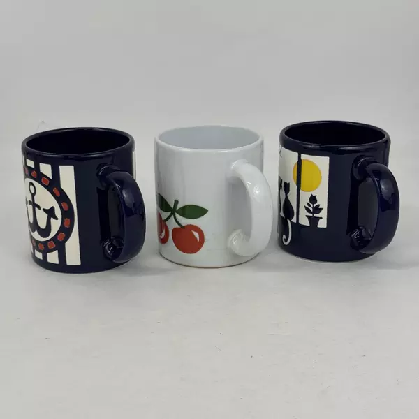 Lot of 3 Mismatched Waechtersbach Ceramic Coffee Mugs