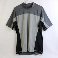 Lands' End Gray and Black Colorblock Rash Guard Men's Size Large 42-44