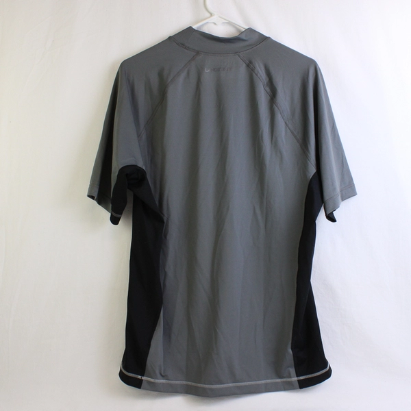 Lands' End Gray and Black Colorblock Rash Guard Men's Size Large 42-44