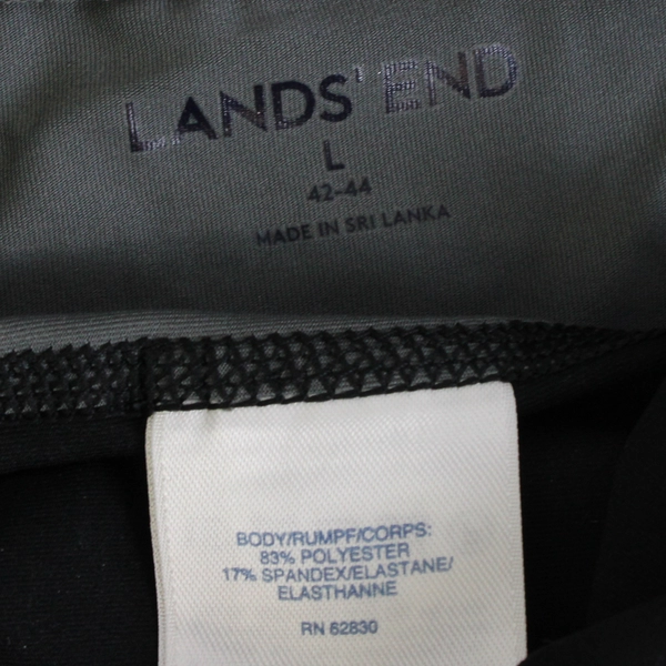 Lands' End Gray and Black Colorblock Rash Guard Men's Size Large 42-44