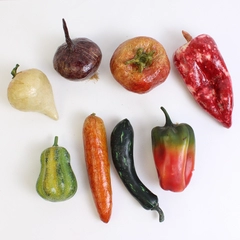 Lot of 8 Vintage Paper Mache Vegetables