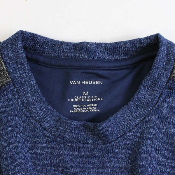 Van Heusen Blue and Gray Classic Fit Sweater Men's Size Medium