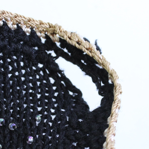 Vintage 2002 Tiara International Black Button-Front Cardigan Women's Small FLAW