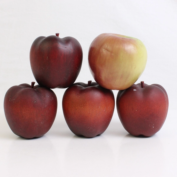 Lot of 8 Weighted Artificial Fruits Apples Pear Orange