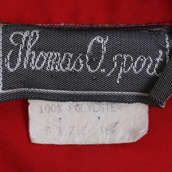 Thomas O. Sport Embroidered Red Short-Sleeve Blouse Women's Size 16