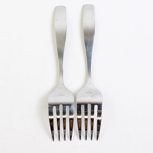 Lot Of 2 Mikasa Satin Loft Serving Forks