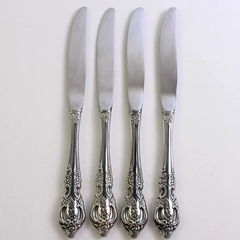 Lot of 4 Oneida Silver Renoir-Pembrooke (Stainless) Flatware Modern Hollow Knife