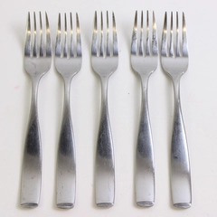 Lot Of 5 Mikasa Satin Loft Salad Forks