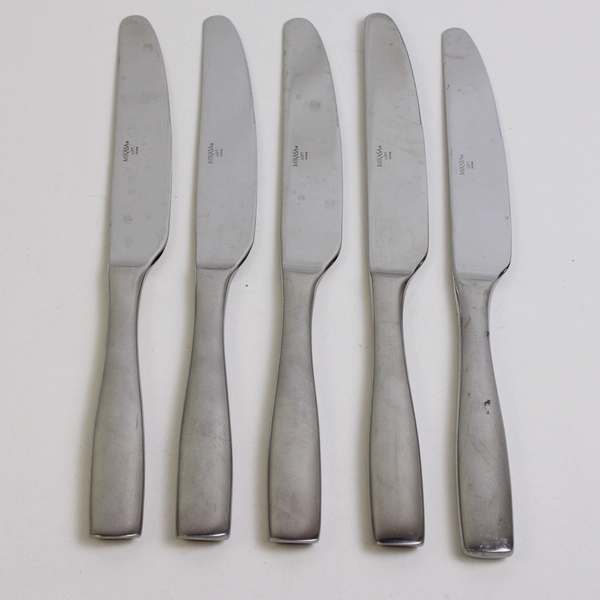 Lot Of 5 Mikasa Satin Loft Dinner Knives 