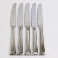 Lot Of 5 Lenox Esquire (Stainless) Flatware Dinner Knives 9.5" Long