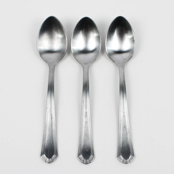 Lot Of 3 Martha Stewart Magnolia (Stainless) Flatware Teaspoons