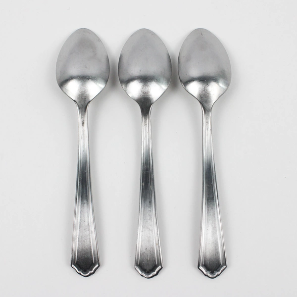 Lot Of 3 Martha Stewart Magnolia (Stainless) Flatware Teaspoons