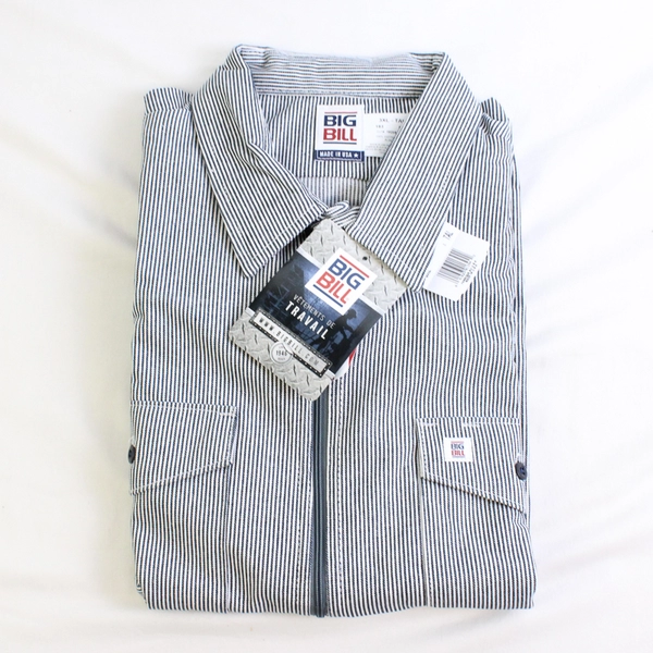 NWT Big Bill White and Navy 1/2-Zip Cotton Pullover Shirt Men's Size 3XL Tall