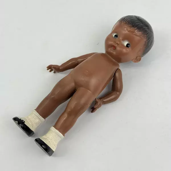 Vintage Knickerbocker Black Americana Hard Plastic Doll Rattle