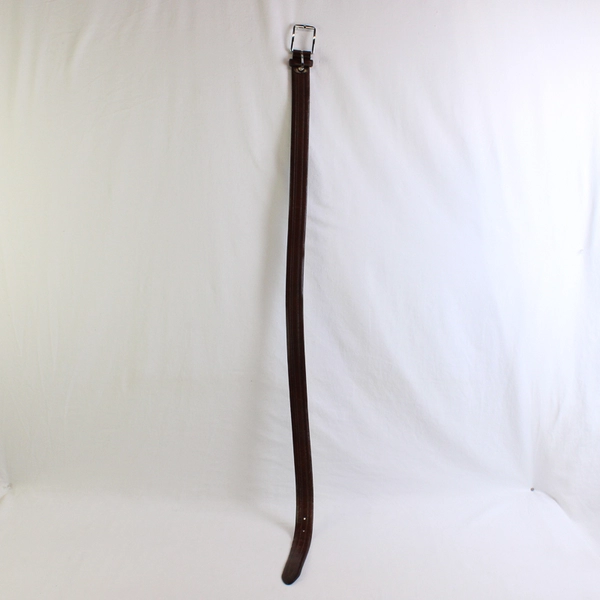 Cuoieria Fiorentina Brown Genuine Leather Belt Silver-Tone Buckle Men's 105/120