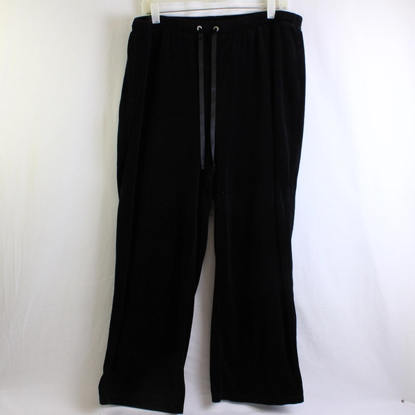 Catherines Black Velvet Track Pants Women's Size 14/16 WP